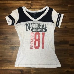 Baltimore National Aquarium Burnout Baseball Tee